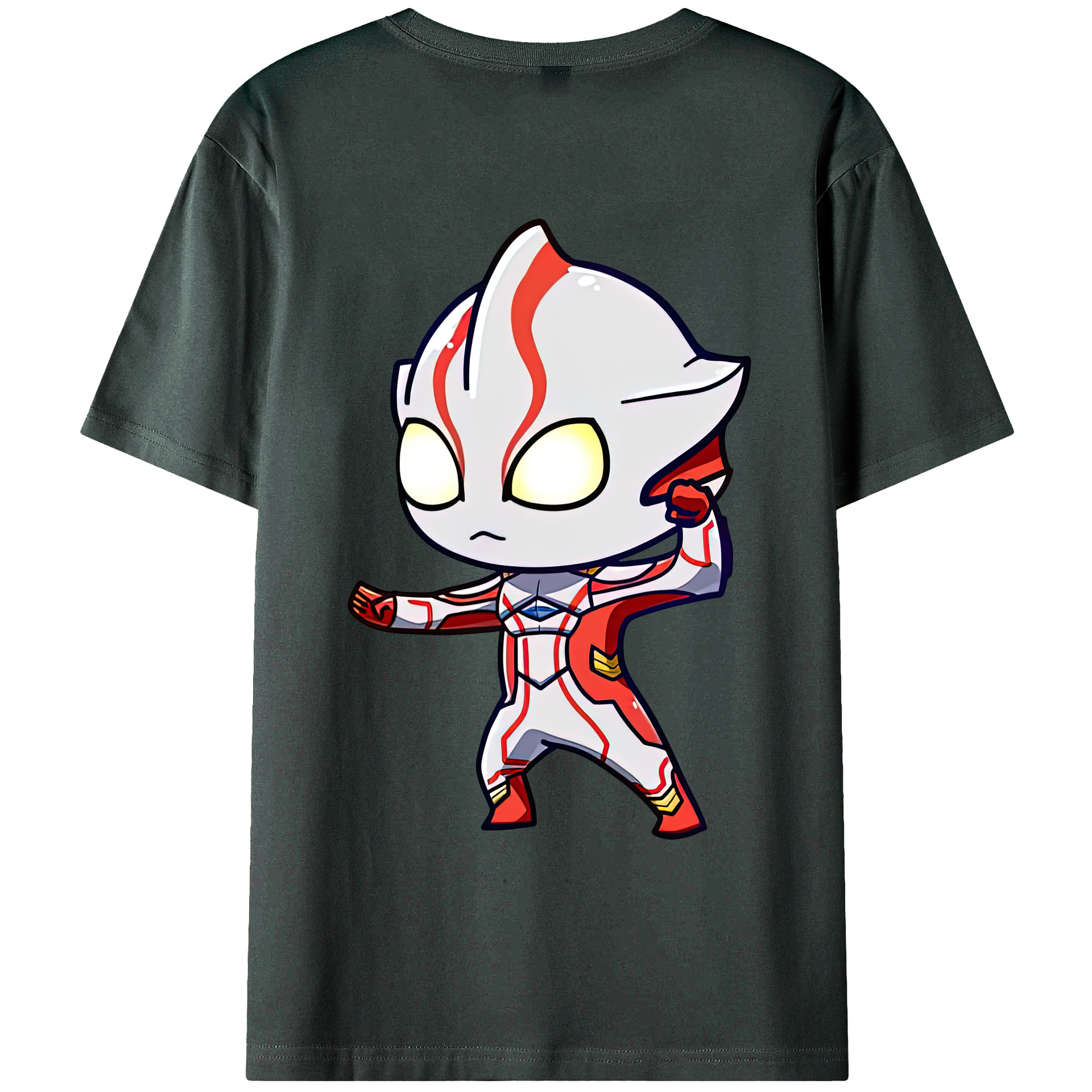 （画像用） ウルトラマン Ultraman 綿100％ メンズ半袖Tシャツ（バックプリント） 通気性